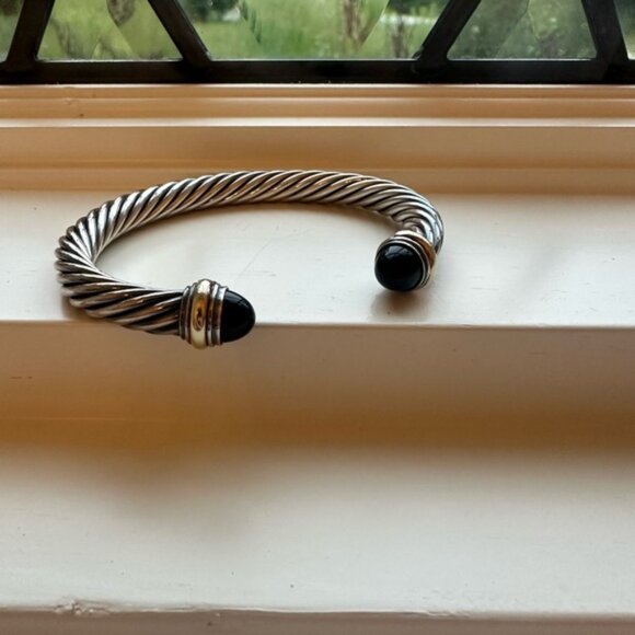 David Yurman Jewelry - David Yurman Silver and Black Bracelet